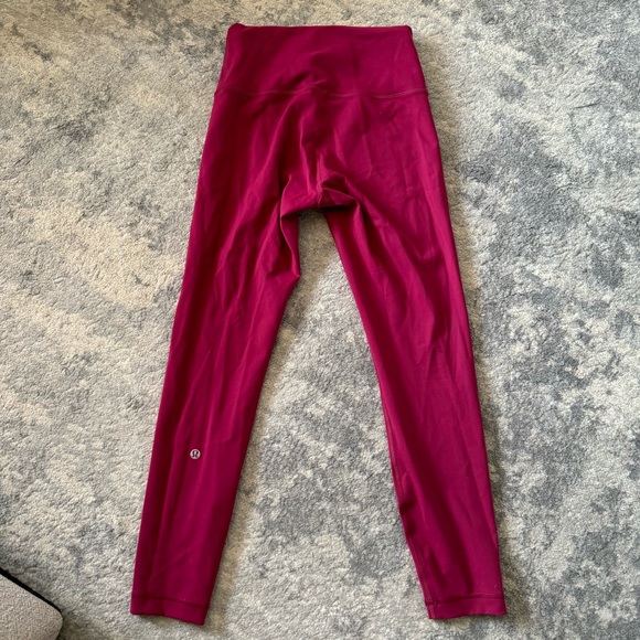 Lululemon Pink Fuchsia, Magenta Drawstring Leggings - Picture 4 of 5